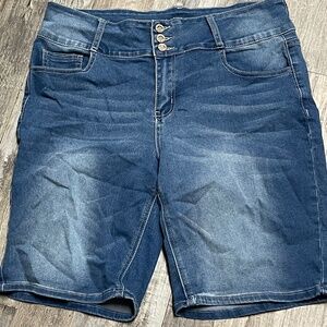Denim Bermuda Shorts